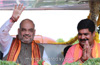 BJP President Amit Shah holds road show in Mangaluru